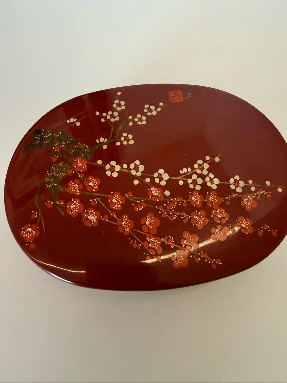 Red Floral Jewelry Box Organizer