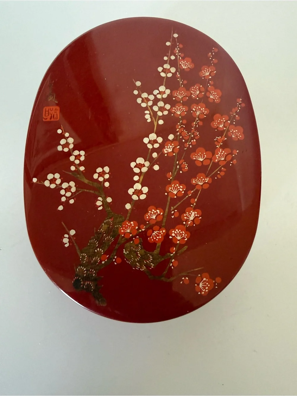 Red Floral Jewelry Box Organizer