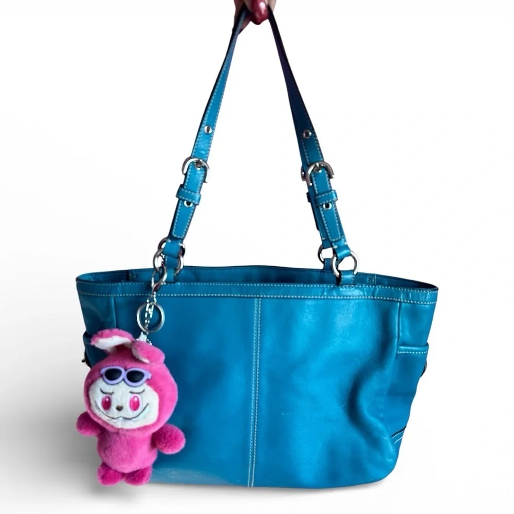 Coach Dark Teal Leather Shoulder/Handbag