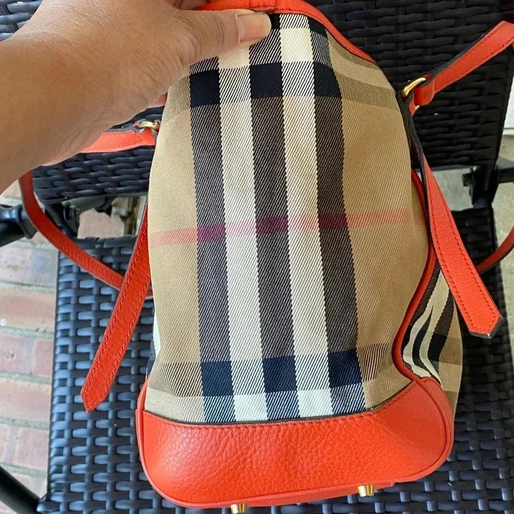 Burberry Novacheck Haymarket Tote, Cloth/Leather