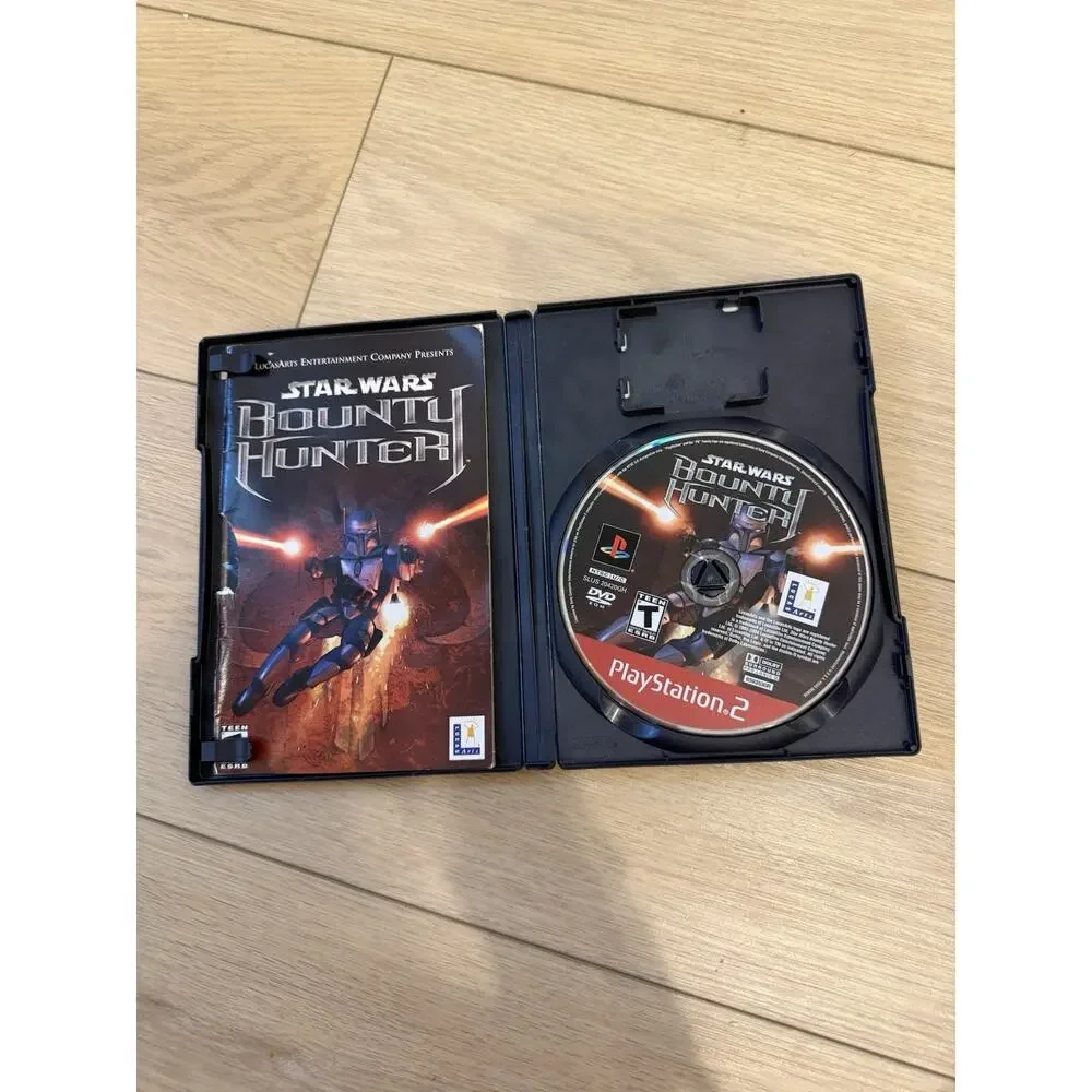 Star Wars: Bounty Hunter (PS2, 2002) CIB Manual Black Label TESTED!