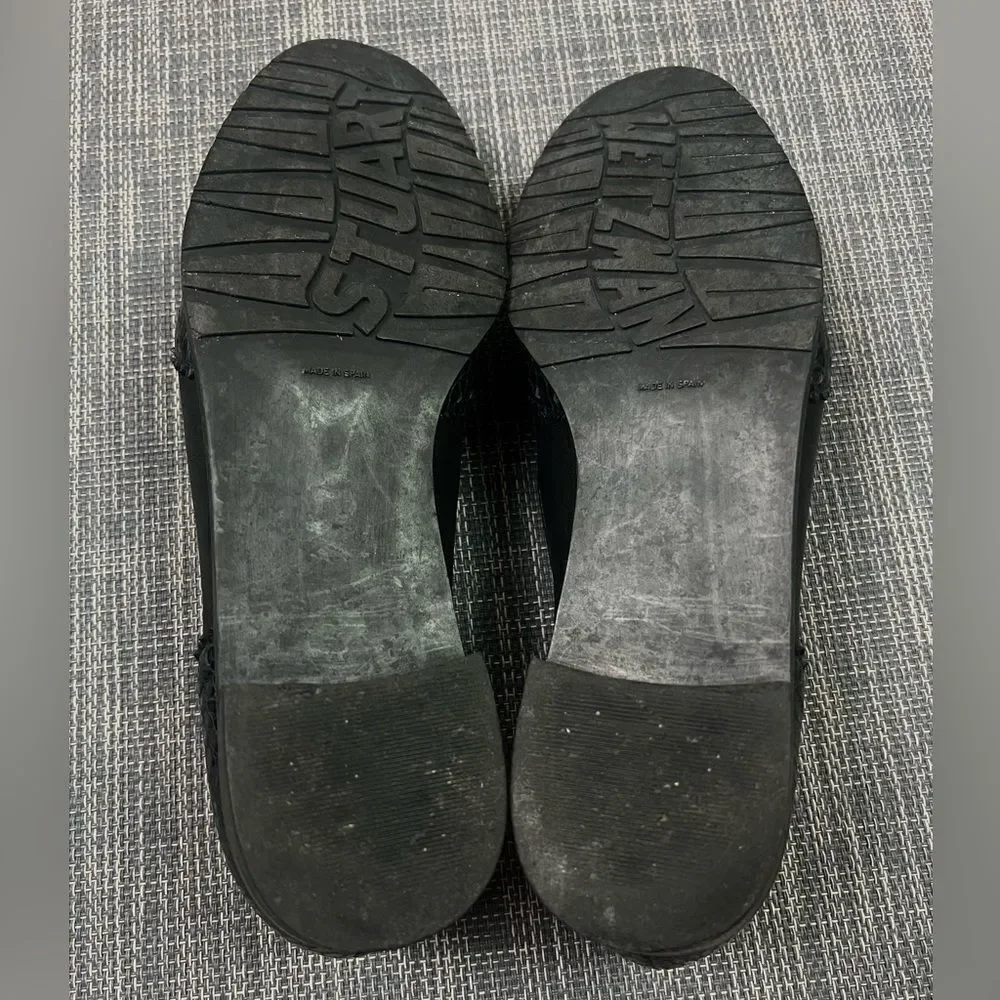 Stuart Weitzman Black Leather Loafers