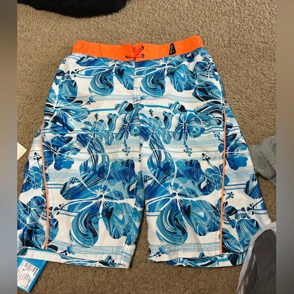 Boys Zeroxposur Floral Swim Trunks