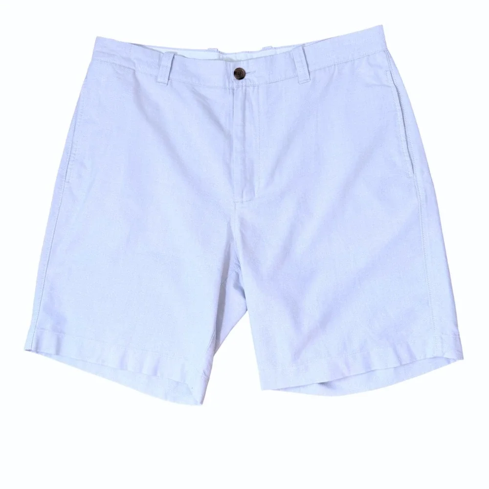 J. Crew Coastal Preppy Cotton Blue Chino Shorts (35) Soft Lightweight Nautical