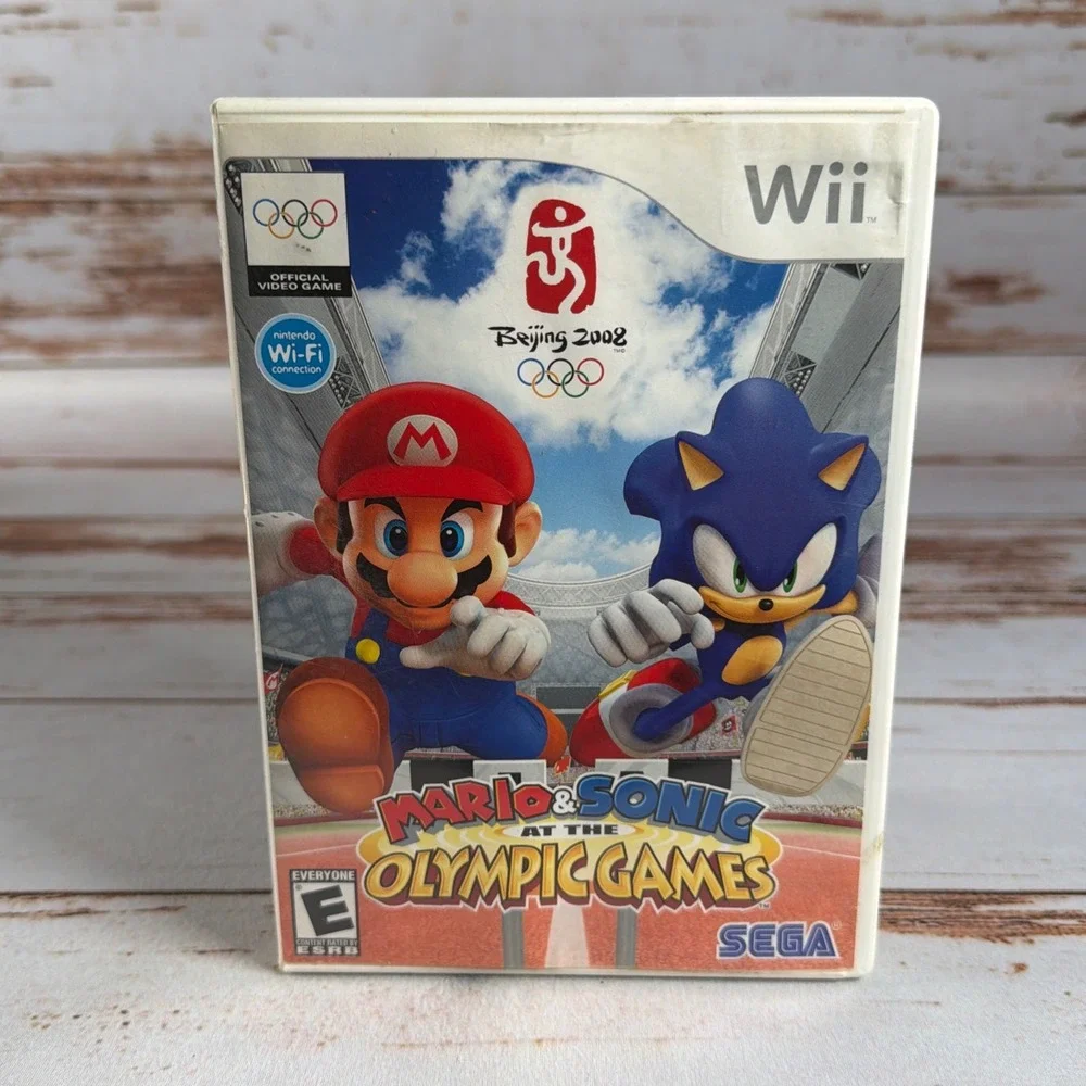 Mario & Sonic at the Olympic Games Nintendo Wii 2007 CIB Resurfaced