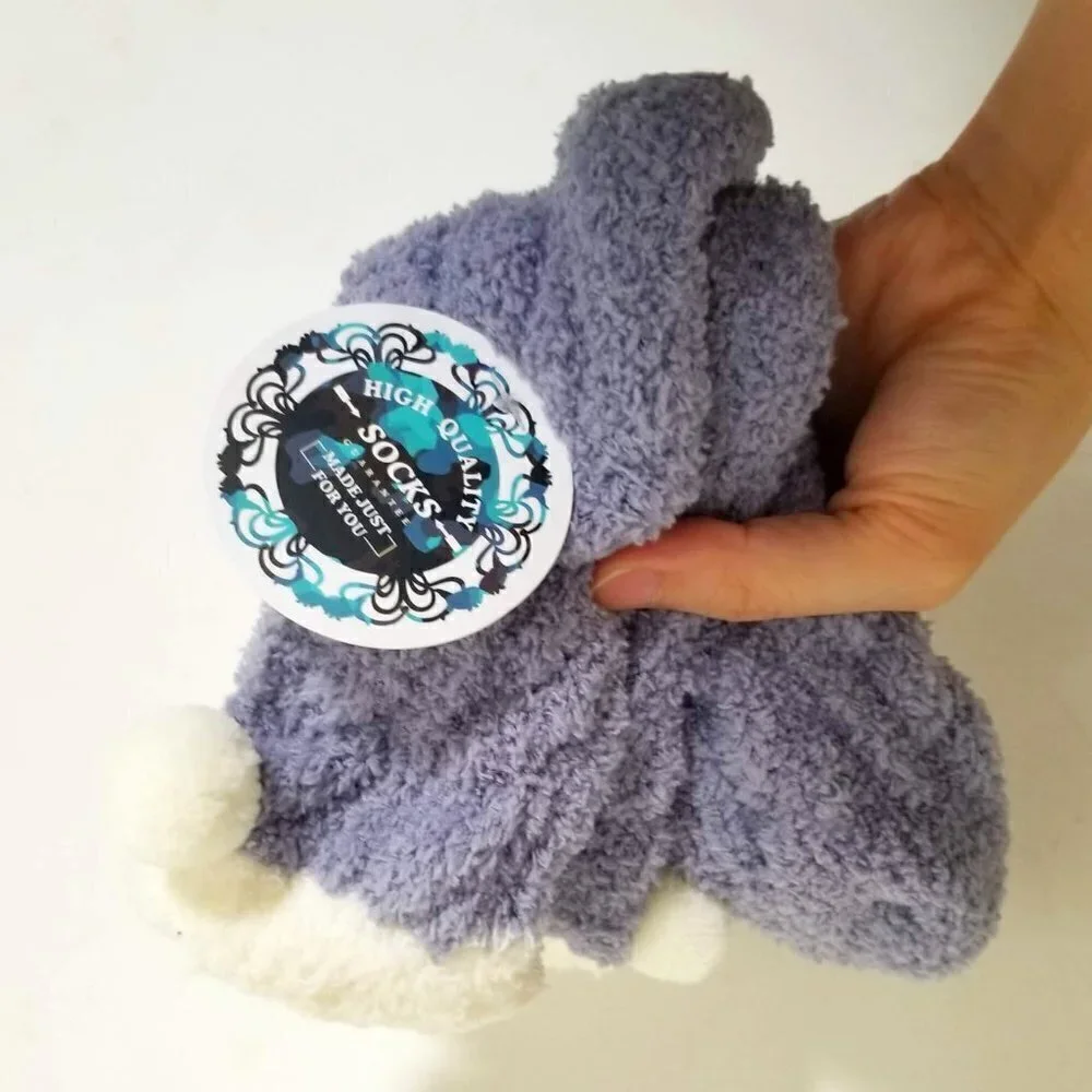 NEW High Quality Fuzzy Cozy Pom Pom Slipper Socks