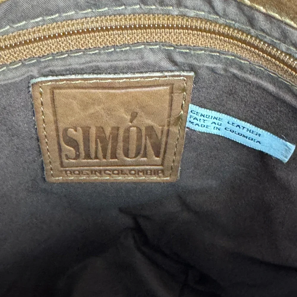 Simon leather messenger