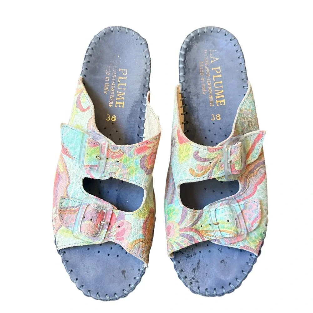 La Plume colorful buckles wear