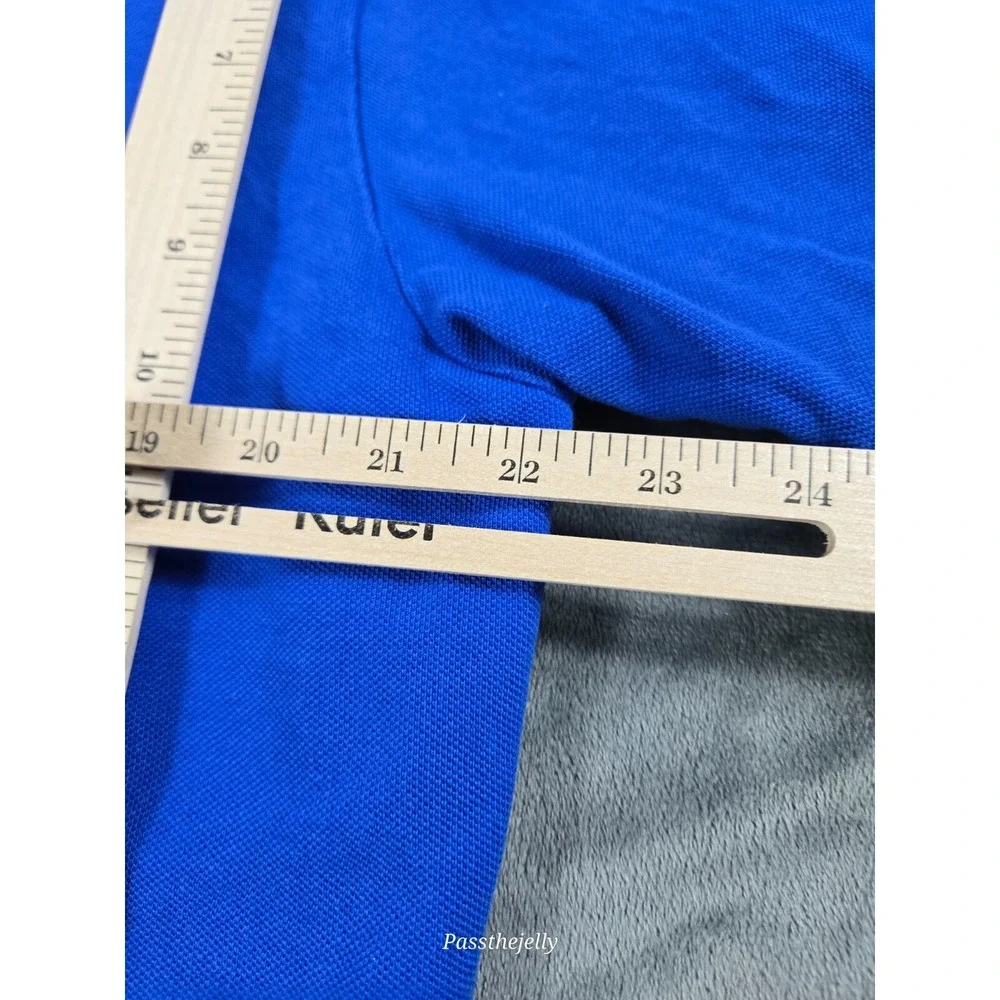 Vtg Polo Ralph Lauren Shirt Mens Large Big Crest‎ Blue Jockey Club Golf Y2K
