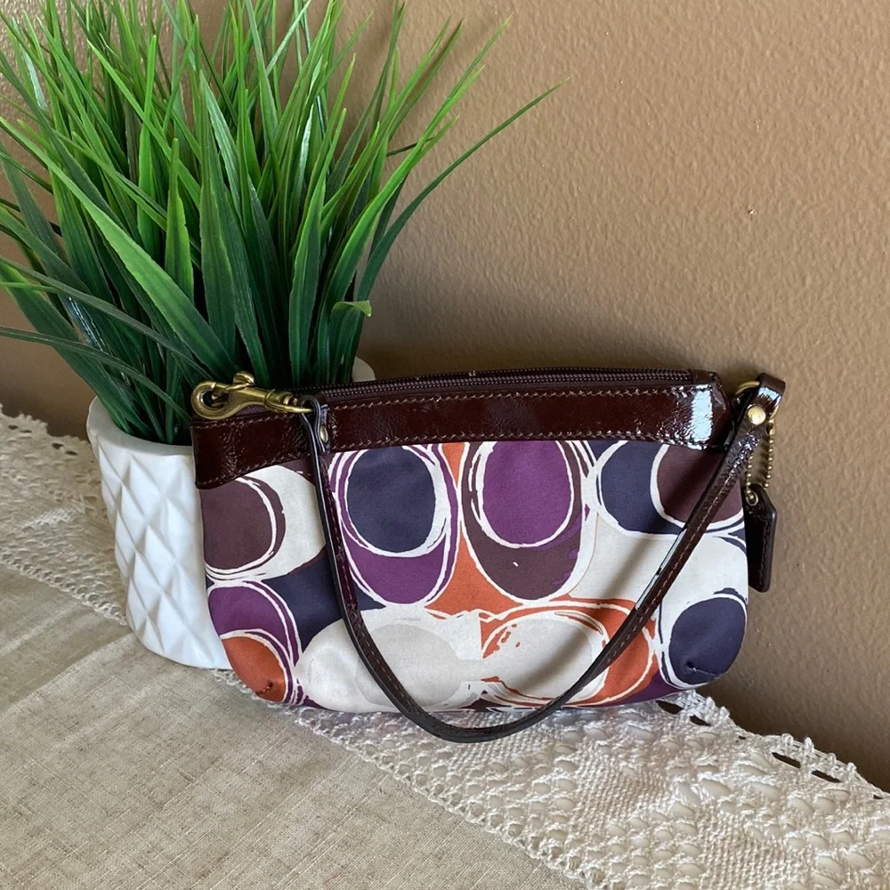 Coach wristlet satin