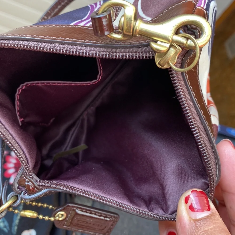 Coach wristlet satin