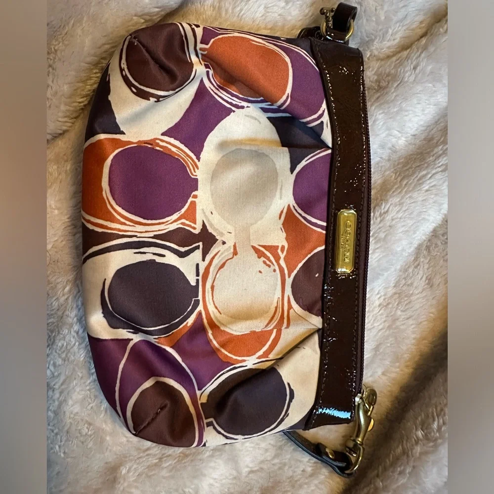 Coach wristlet satin
