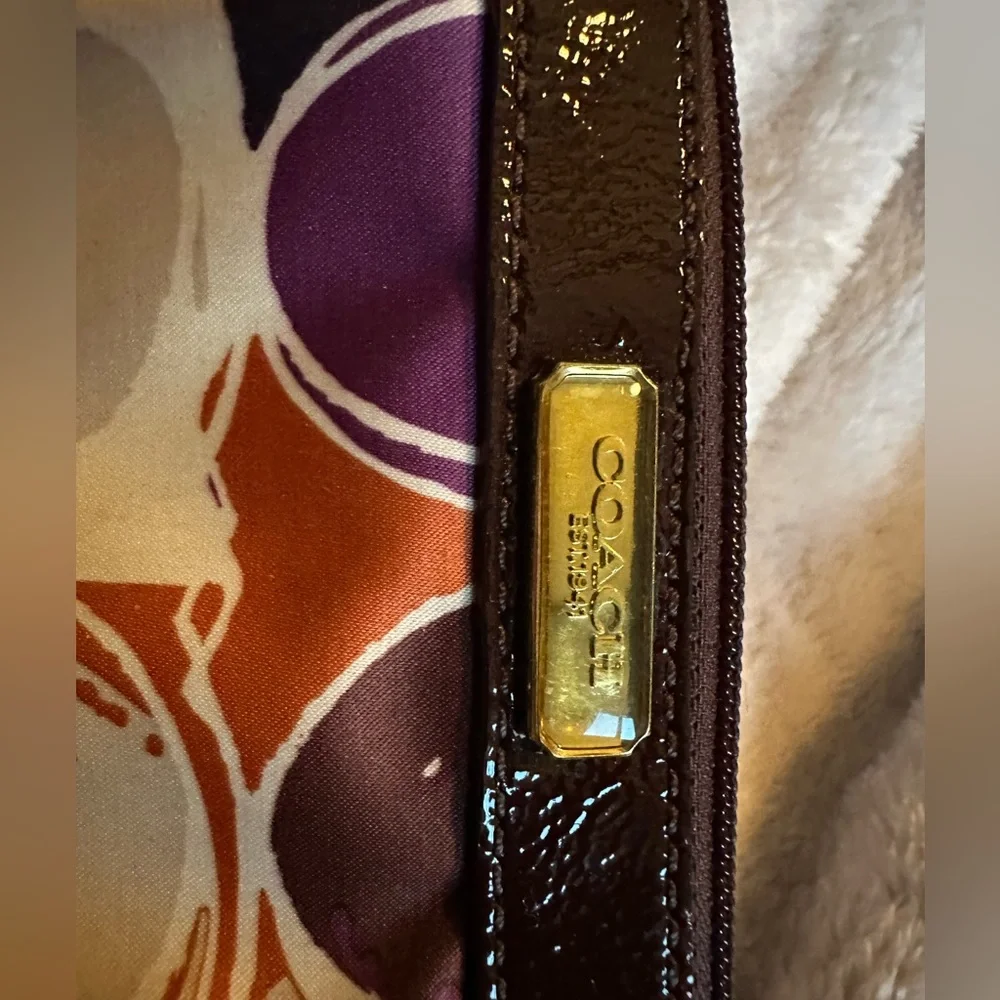 Coach wristlet satin