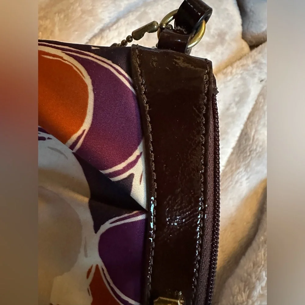 Coach wristlet satin