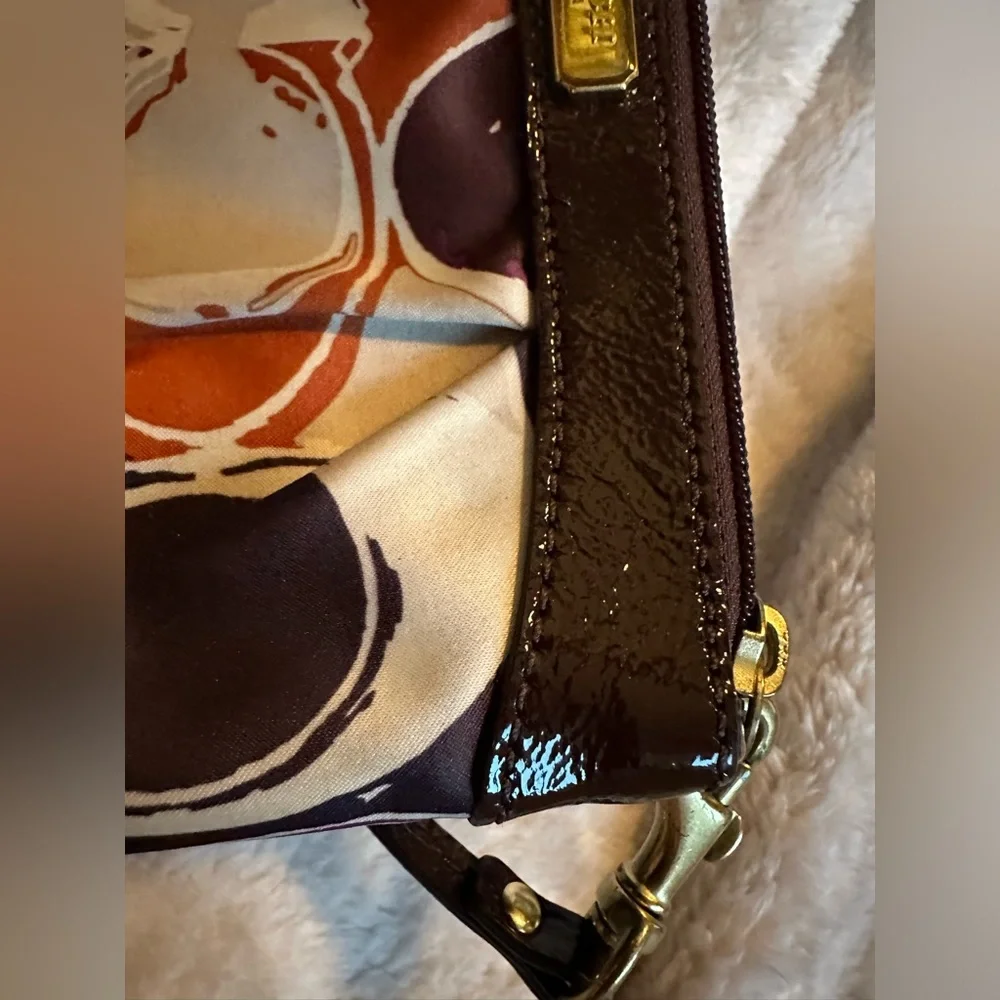 Coach wristlet satin