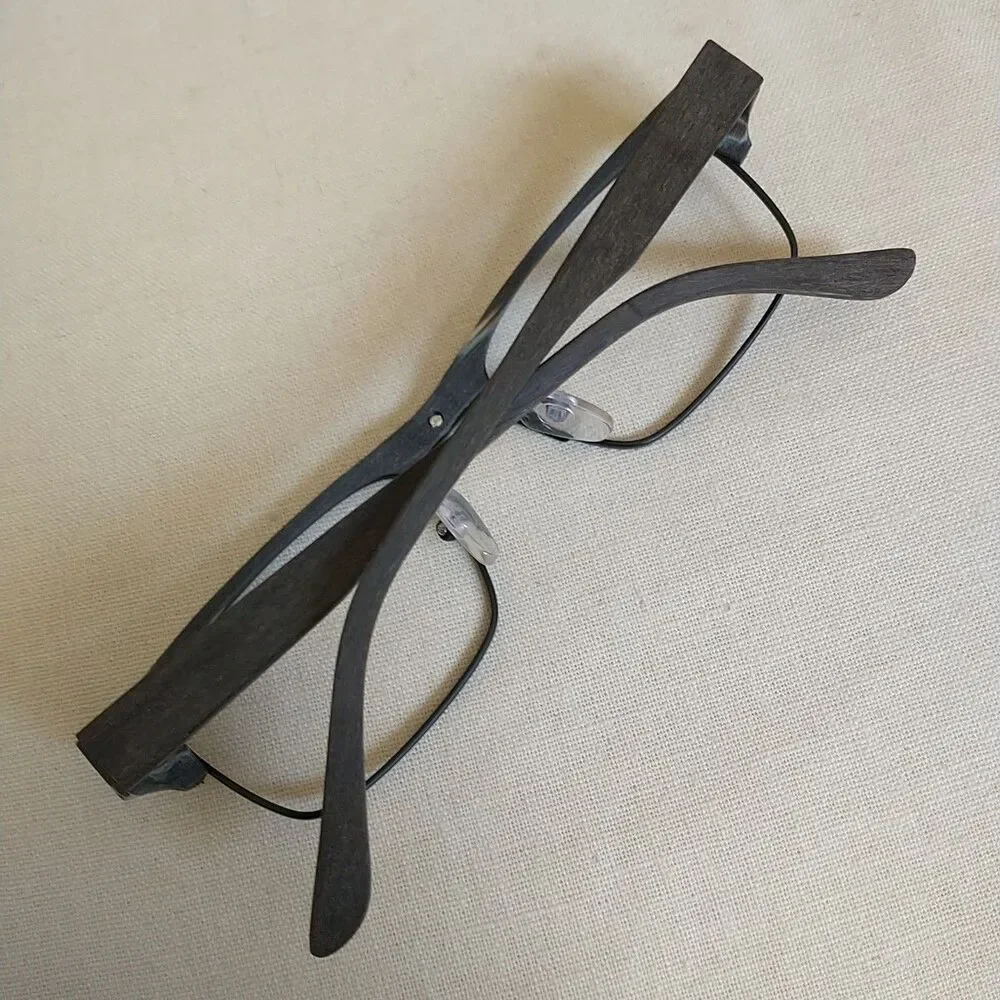 See Eyeglasses Frames Only 1813 C3 Black Brown 52-19-140 Metal Wood France