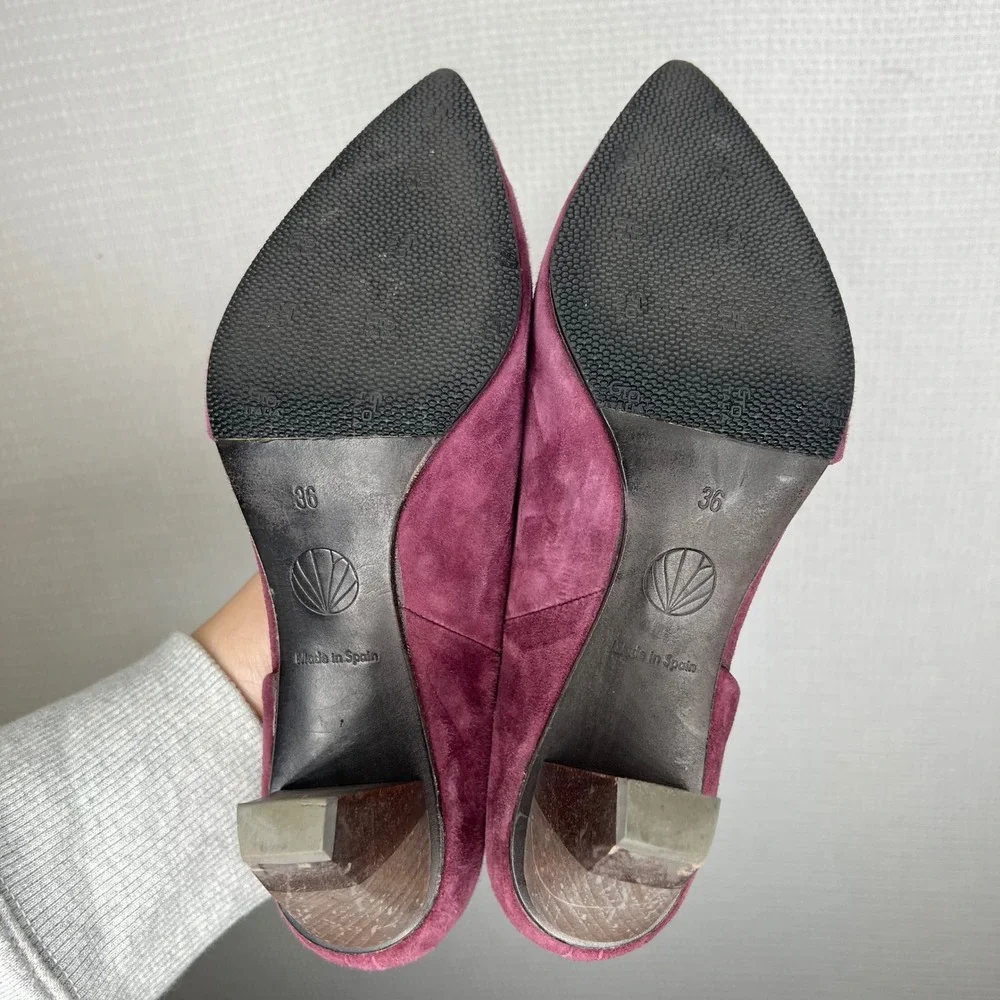 COCLICO burgundy suede