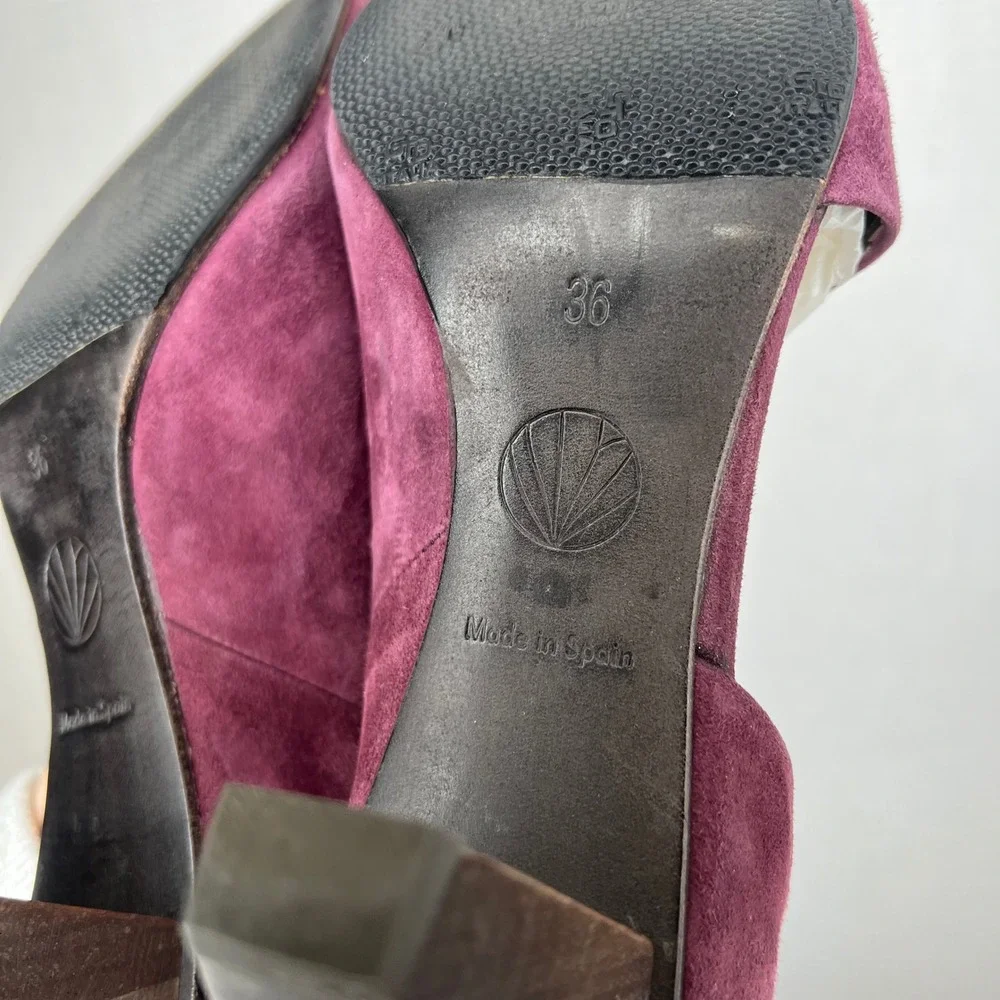 COCLICO burgundy suede