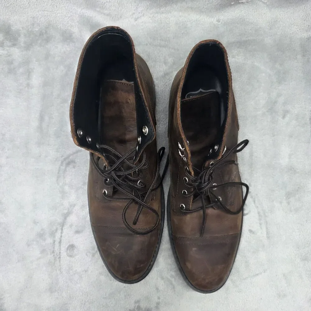 Thursday Boot Co. Captain Burnt Copper Leather Lace-Up Boots Men's Size 12 Wide