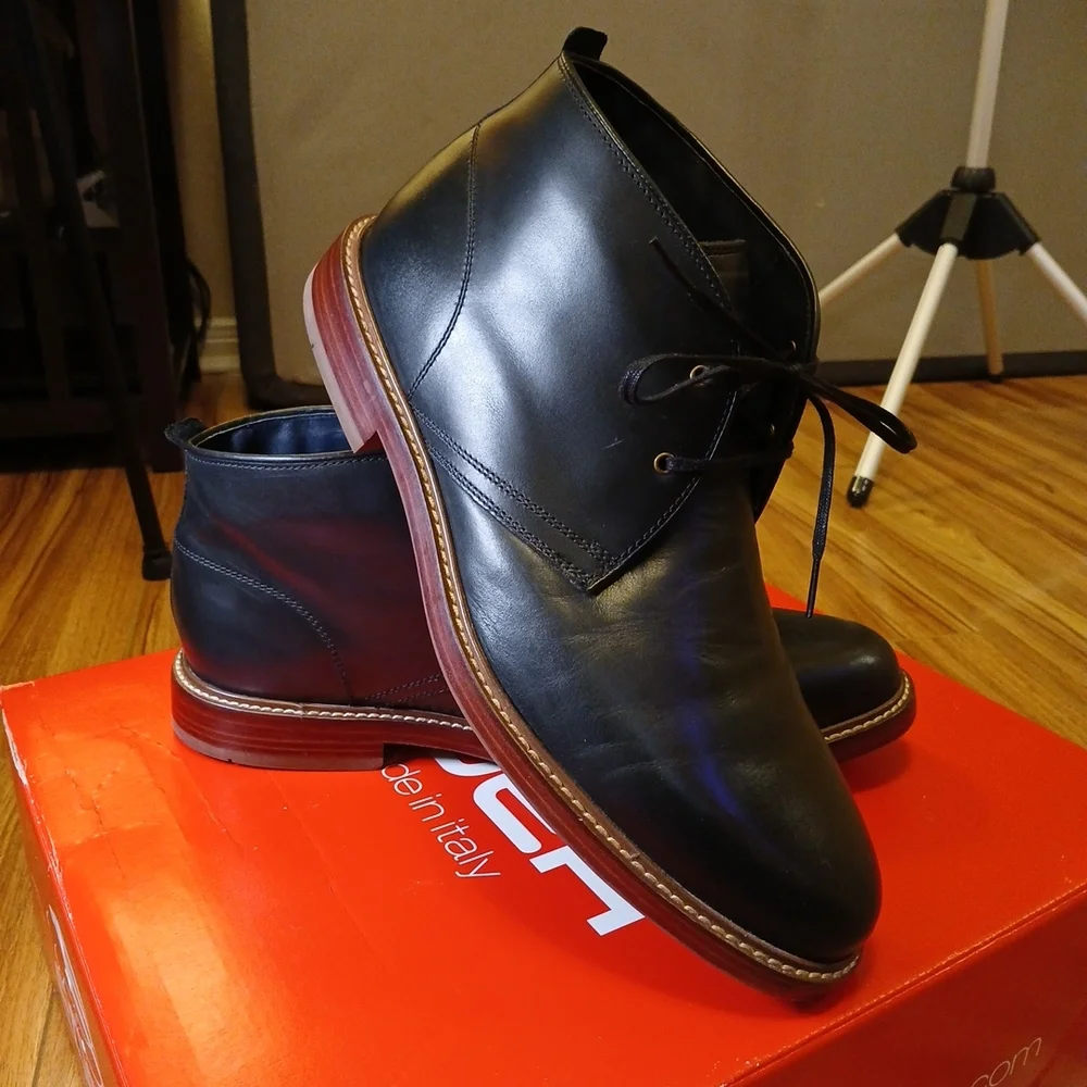 Cole Haan Tyler Grand Black Leather Chukka‎ Boots C25100 Men Size 11M