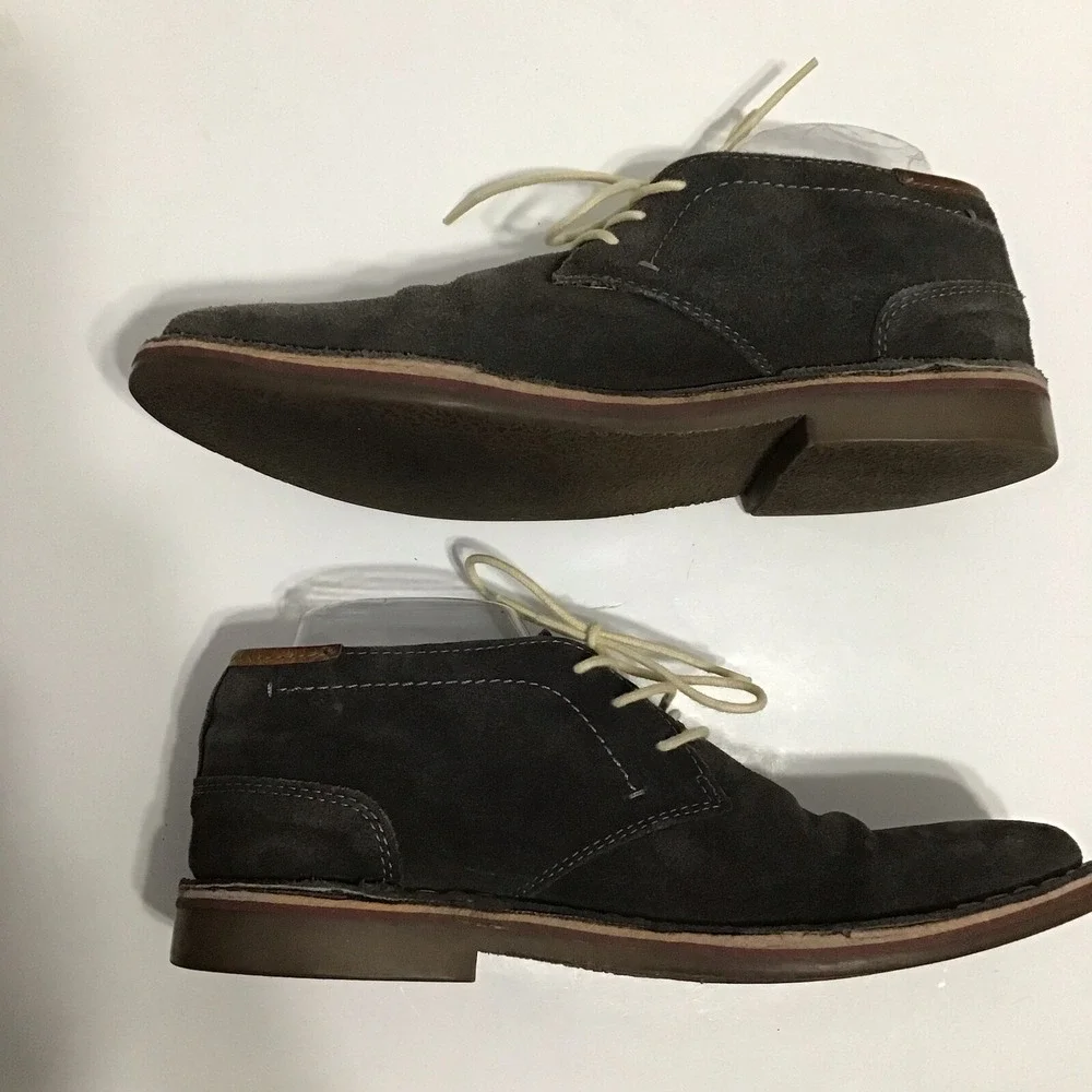 Kenneth Cole Reaction Size 9 Mens Leather Chukka Lace Up‎ Brown Dress Shoe