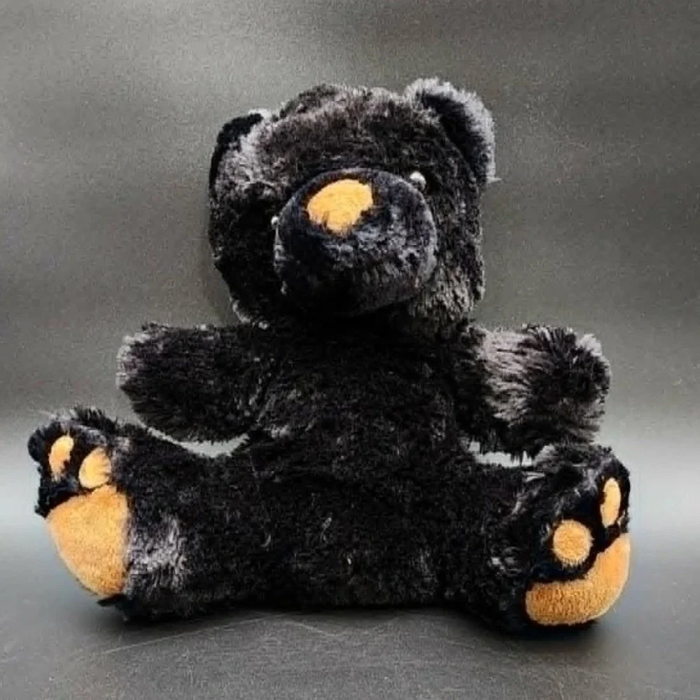 Dan Dee Black Plush Bear Shaggy Forest Animal Woodland Nursery Cabin Decor Toy