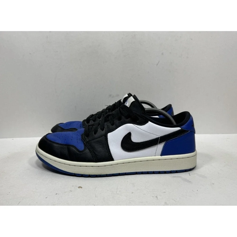 Jordan 1 Low Golf Blue Royal Toe Black Shoe DD9315-102 Men's Sz 10.5