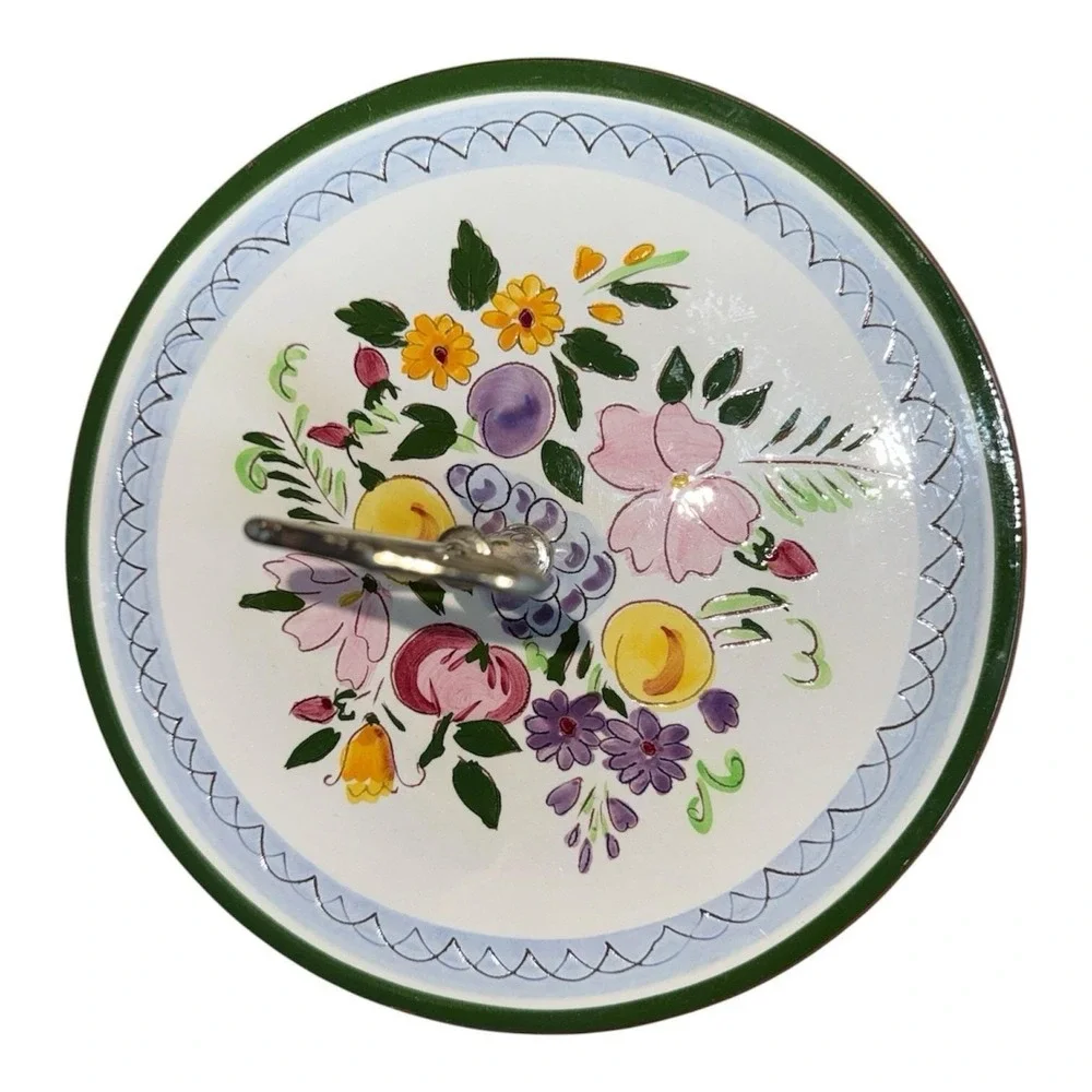 Stangl Pottery Hand‑Painted Tidbit Tray – Fruit & Flowers – 10
