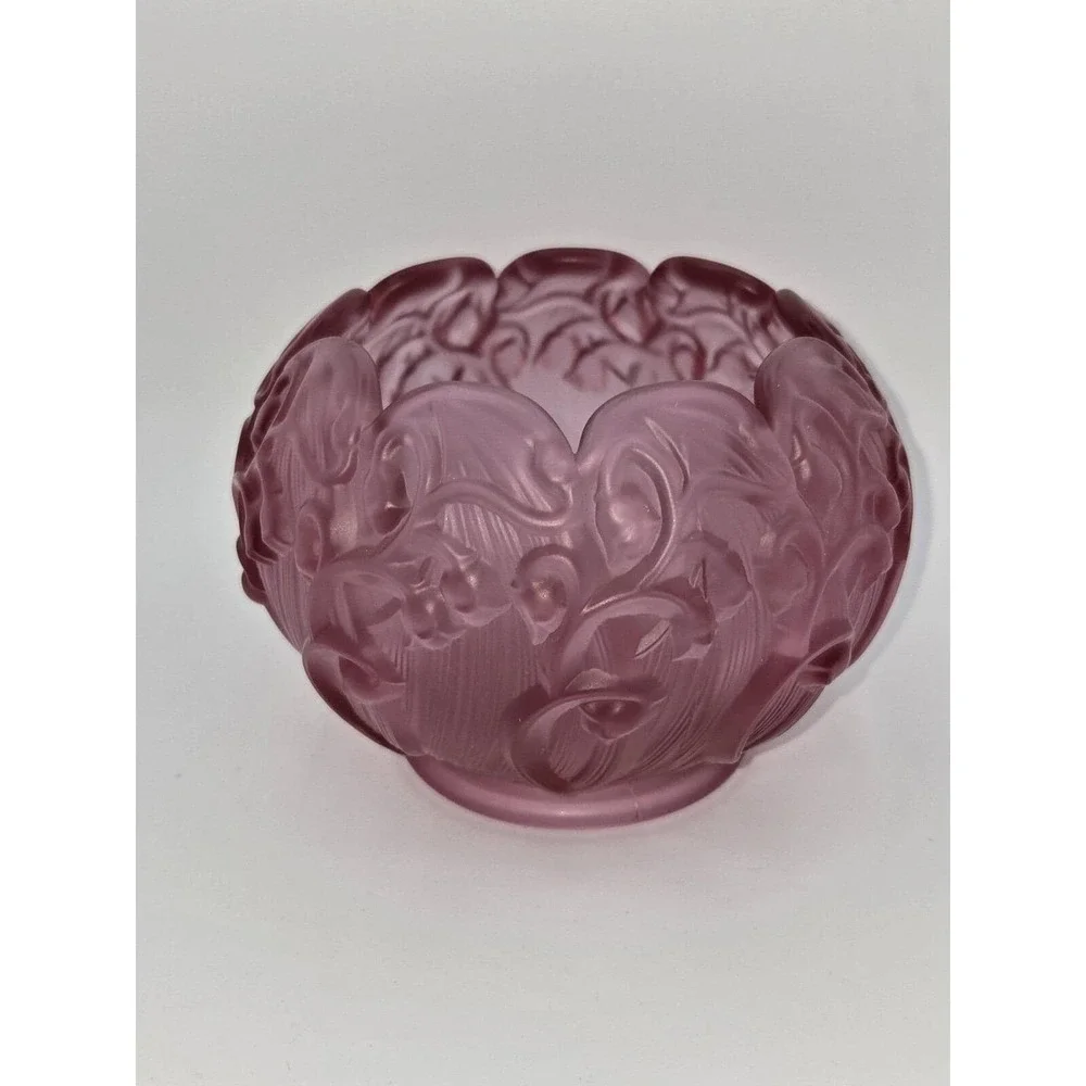 Fenton Rose Magnolia‎ Pink Lily of The Valley Rose Bowl