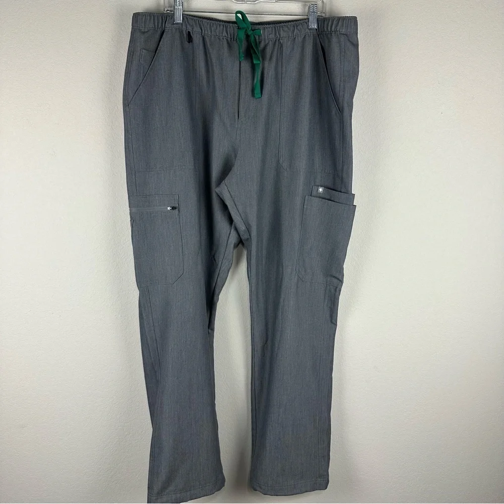 Figs Men’s Graphite Gray Cairo Cargo Scrub Medical Nursing Pants Size XXL