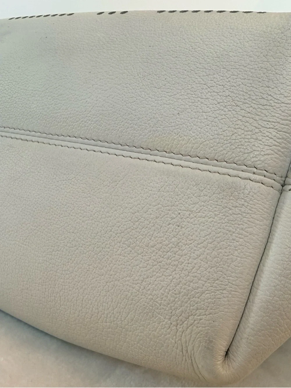 Dior Women’s White Perforated Tote Bag with Blue Interior