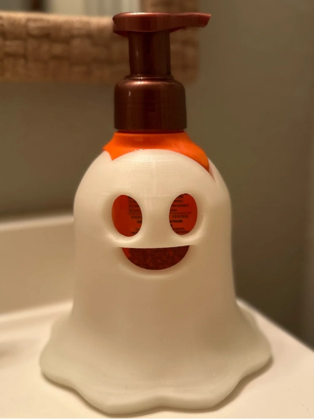 Glow in the Dark Ghost Foaming Soap Holder for Bath and Body Works - GREEN