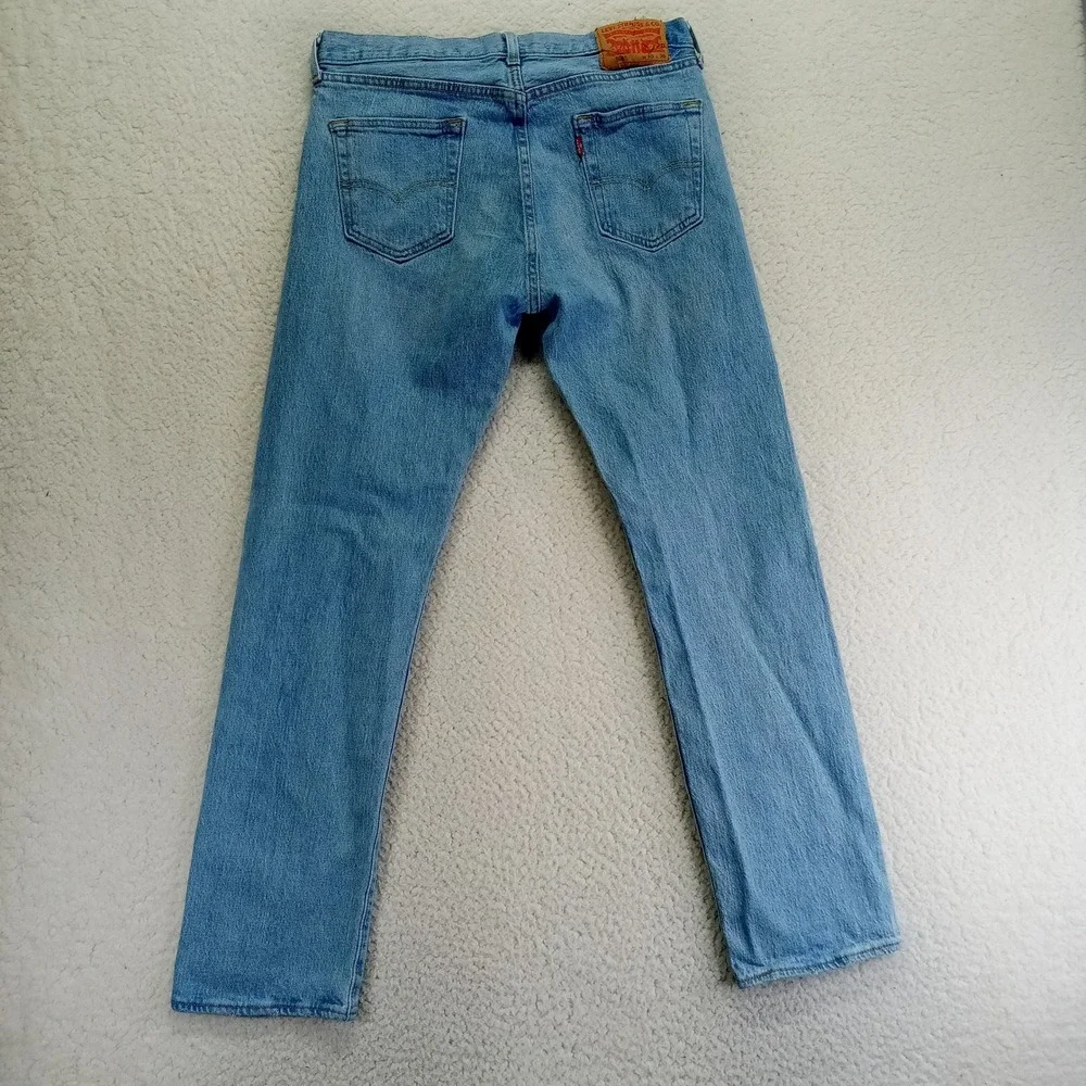 Levi's 501 Button Fly Light Wash Denim Jeans‎ Men's W30 L30
