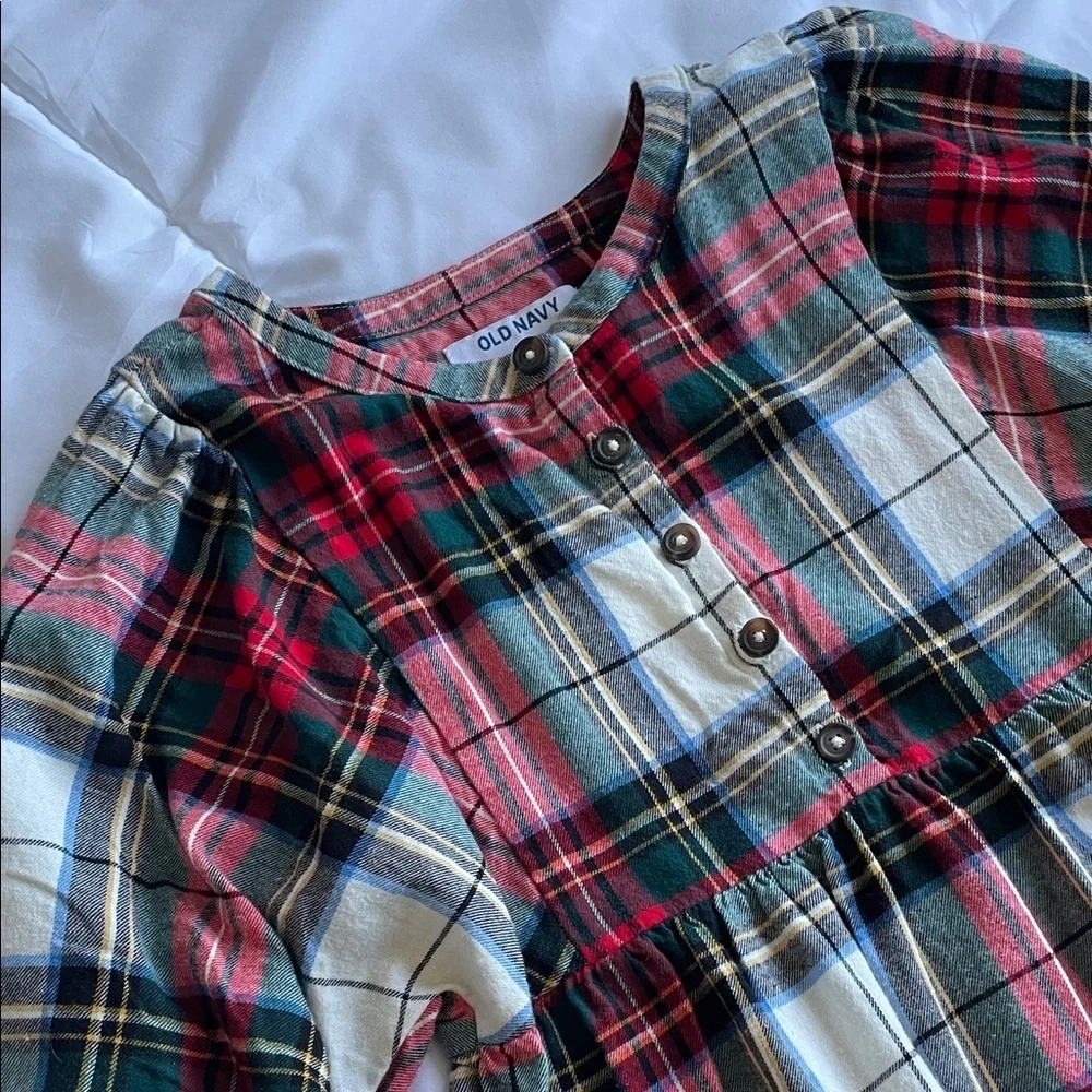 Old Navy Plaid Kids Dress - Red, Green, White