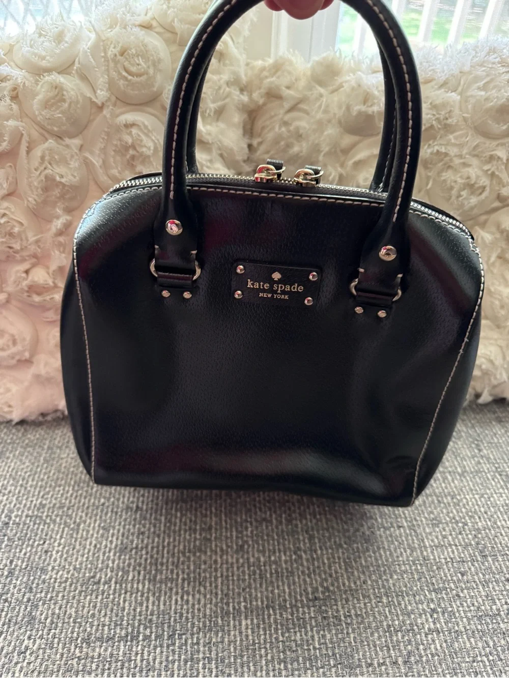 Kate Spade New York Black Leather Mini Satchel