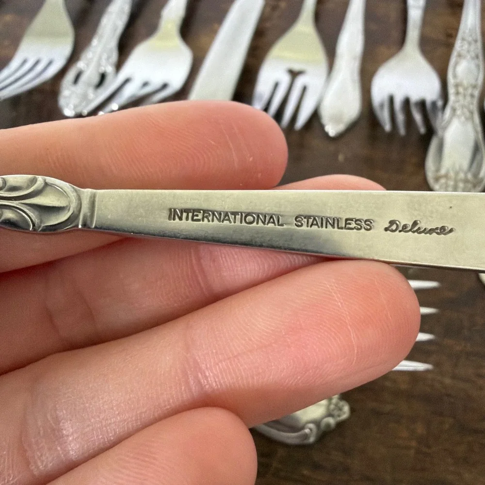 Vintage Oneida, Anneta, International Stainless Steel Flatware Fork Mixed Lot 29