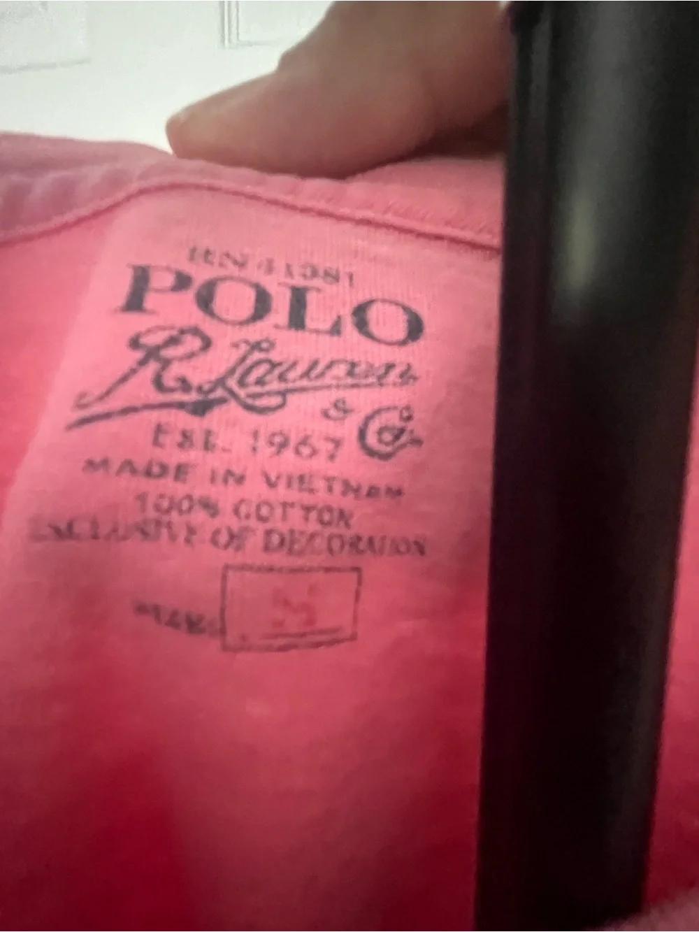 Polo by Ralph Lauren Short Sleeve Pocket Tee in Pink with Navy Pony