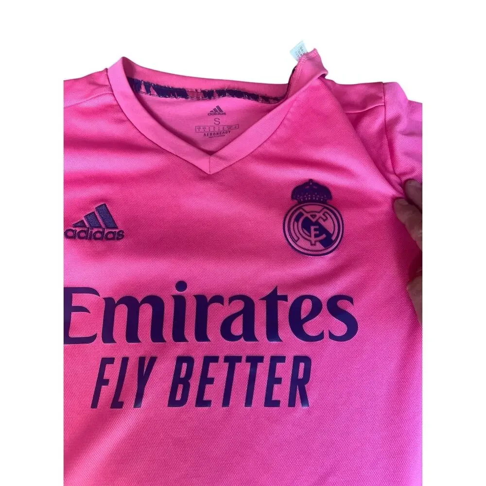 Adidas Men Football Shirt Jersey Real Madrid Away 2020 2021 Pink Size Small