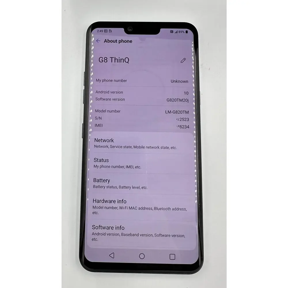 LG mobile g8