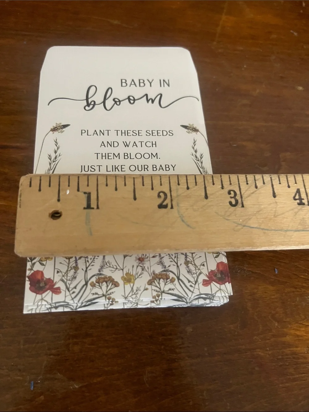 Baby In Bloom Flower Seed Packets For Baby Shower 25 packets NEW