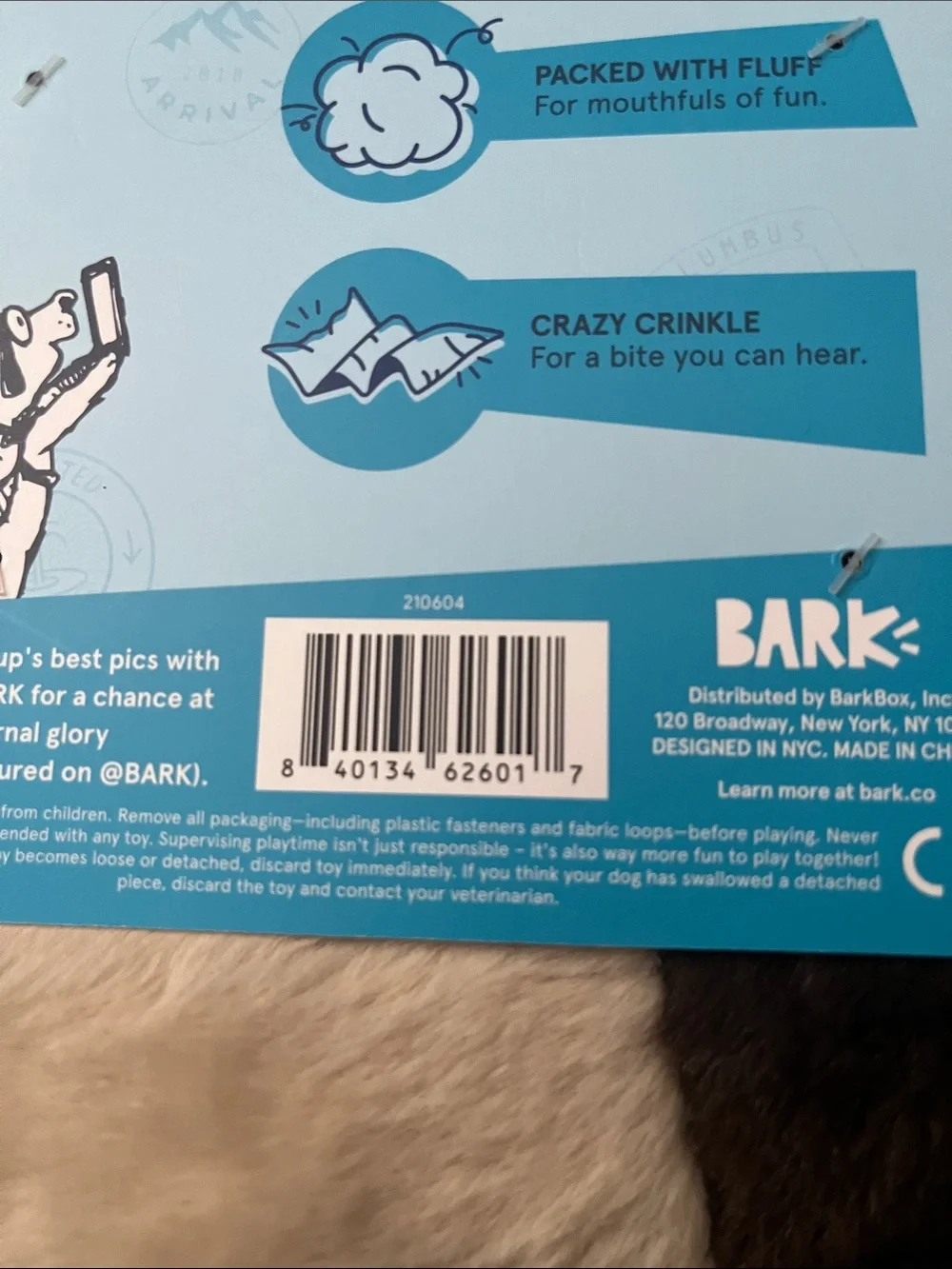 Bark plush rooster