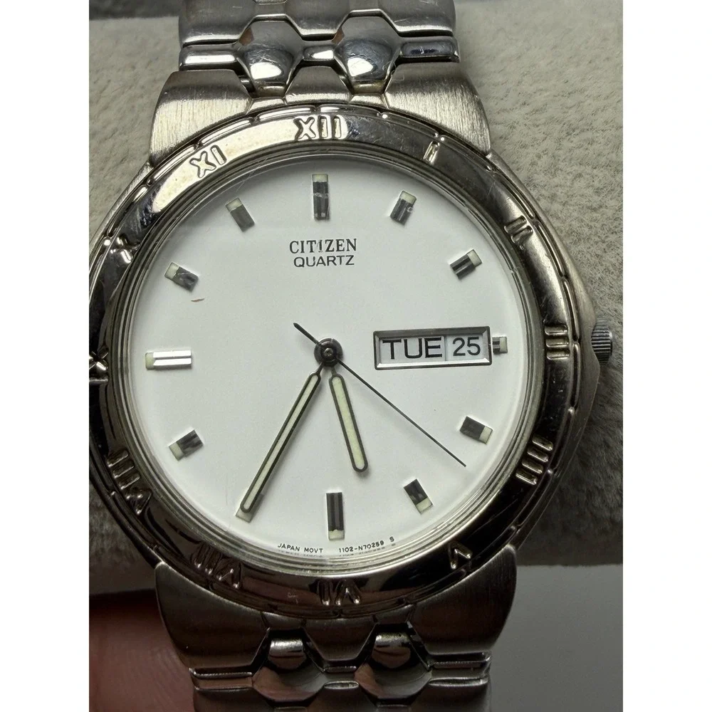 Citizen 1102-S65840 New Battery Mens Watch 35MM 6.75