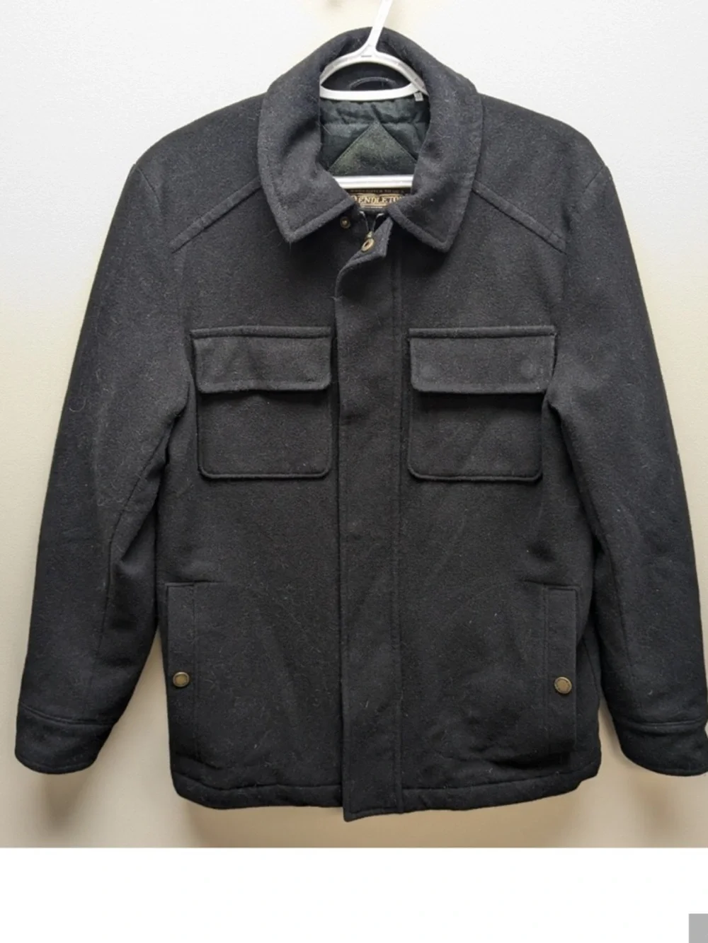 EUC Pendleton Gray Wool Military Field Jacket. Size Small