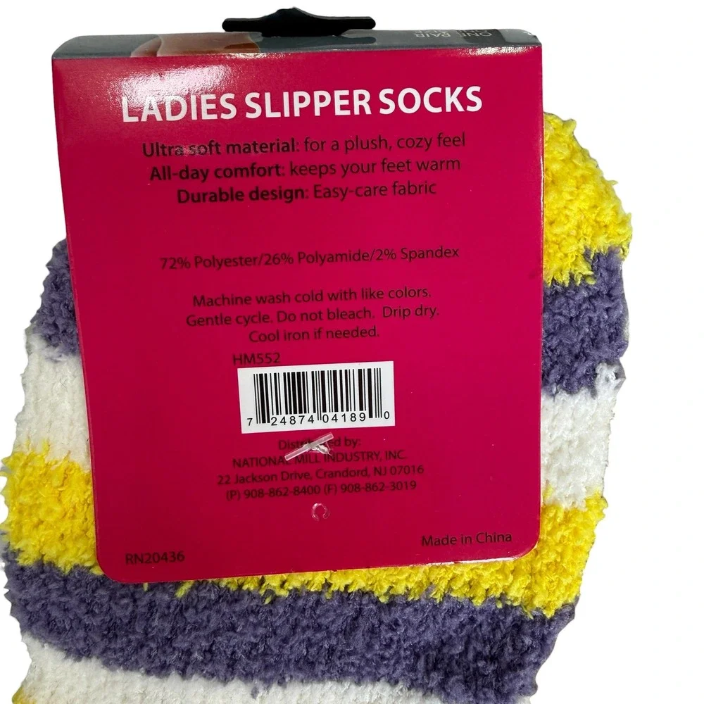 NEW Womens Fuzzy Slipper Socks One Size 3 Pack Multicolor Cozy Comfy Loungewear