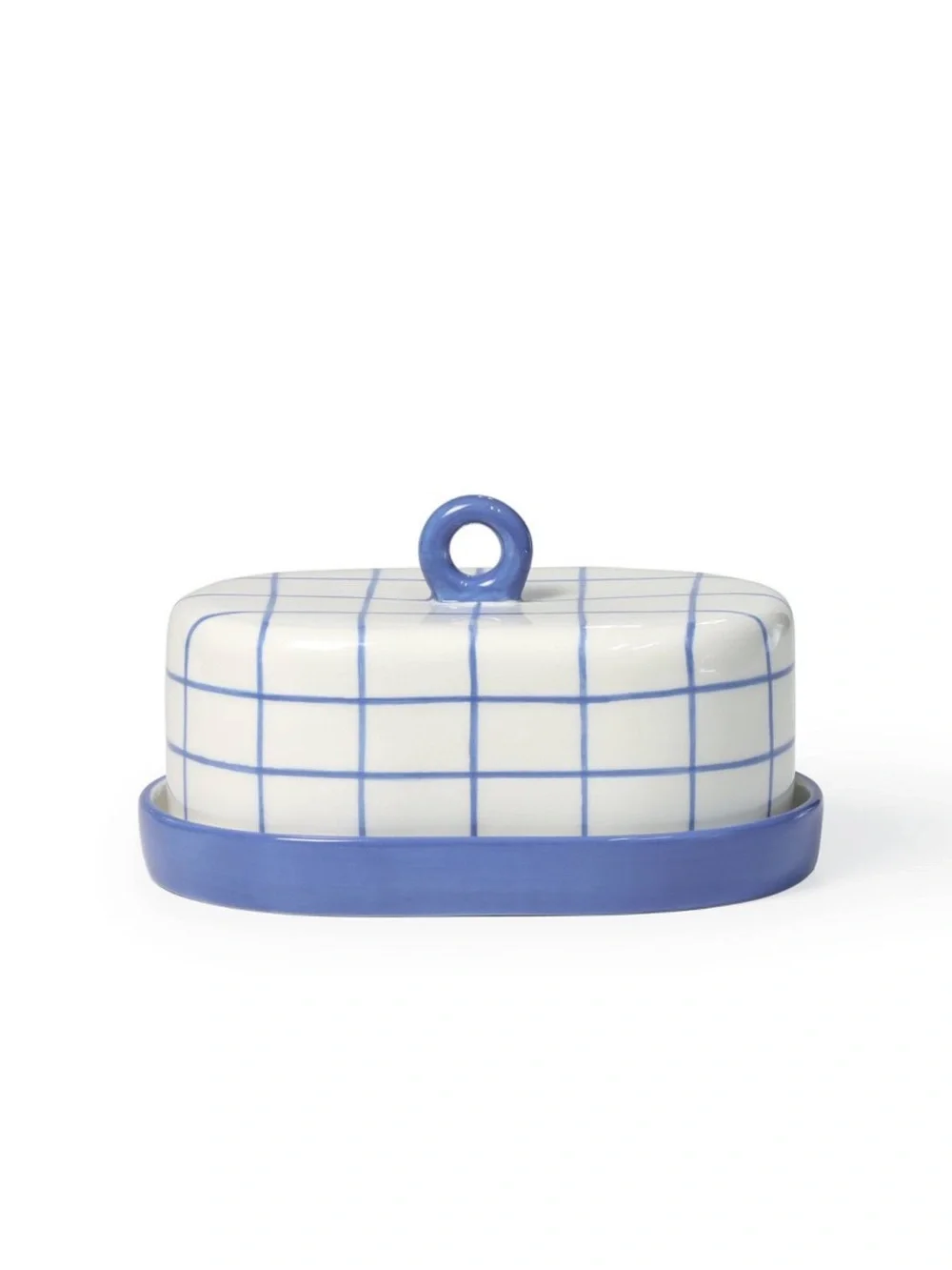 Blue and White Grid Ceramic Butter Dish, Target Bullseye Playground 2026