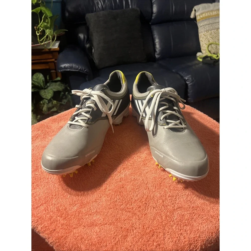 ADIDAS Adizero Tour Golf Athletic Shoe Size 9.5 Med Black Spikes