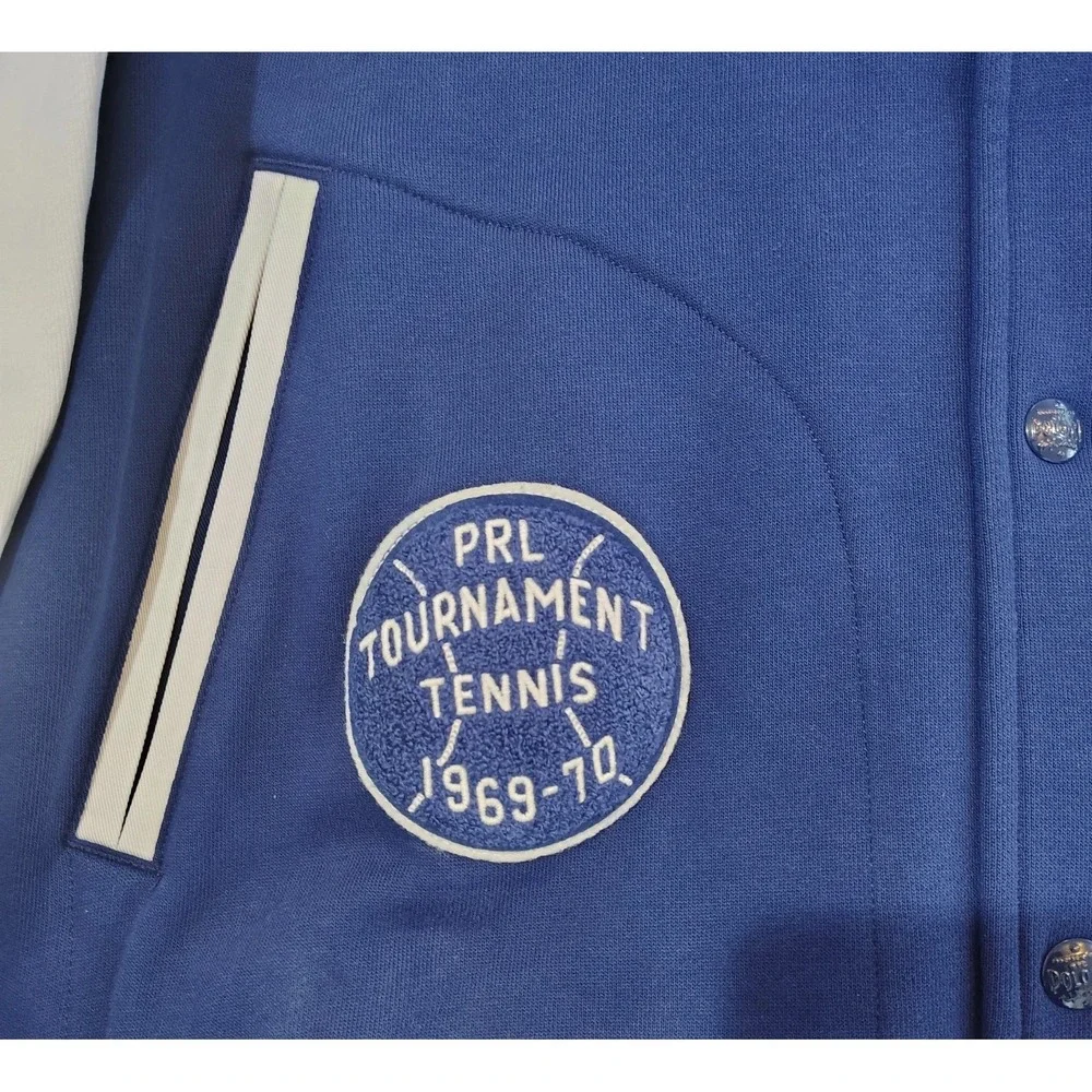 Polo Ralph Lauren Jacket Mens Large Varsity Tennis P Patch Bomber Letterman NWT