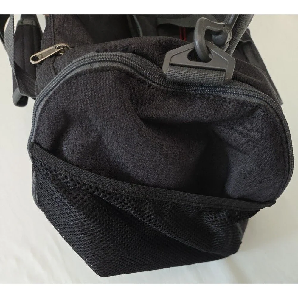 Canway Gym Duffel Bag Travel Sports Bag Carry On Overnight Black Redbmulti...