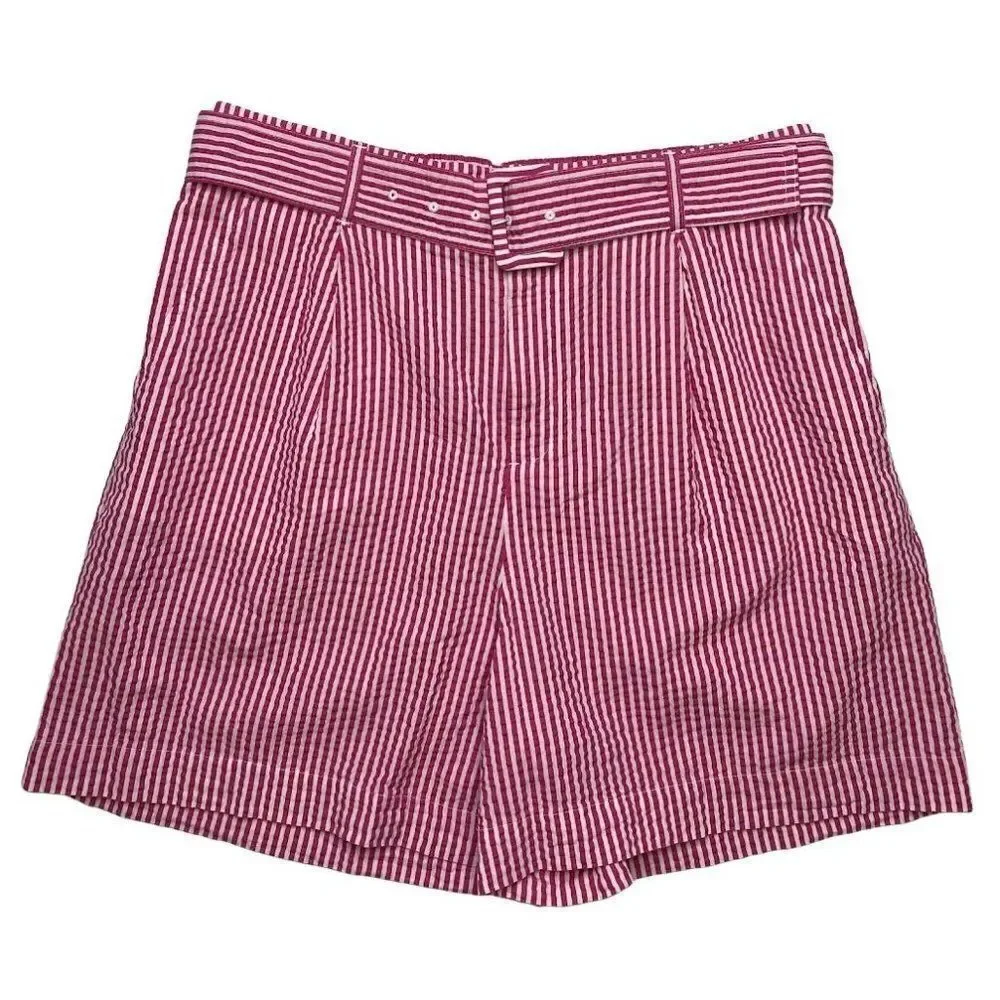 Striped High-Waist Pink Women’s Shorts