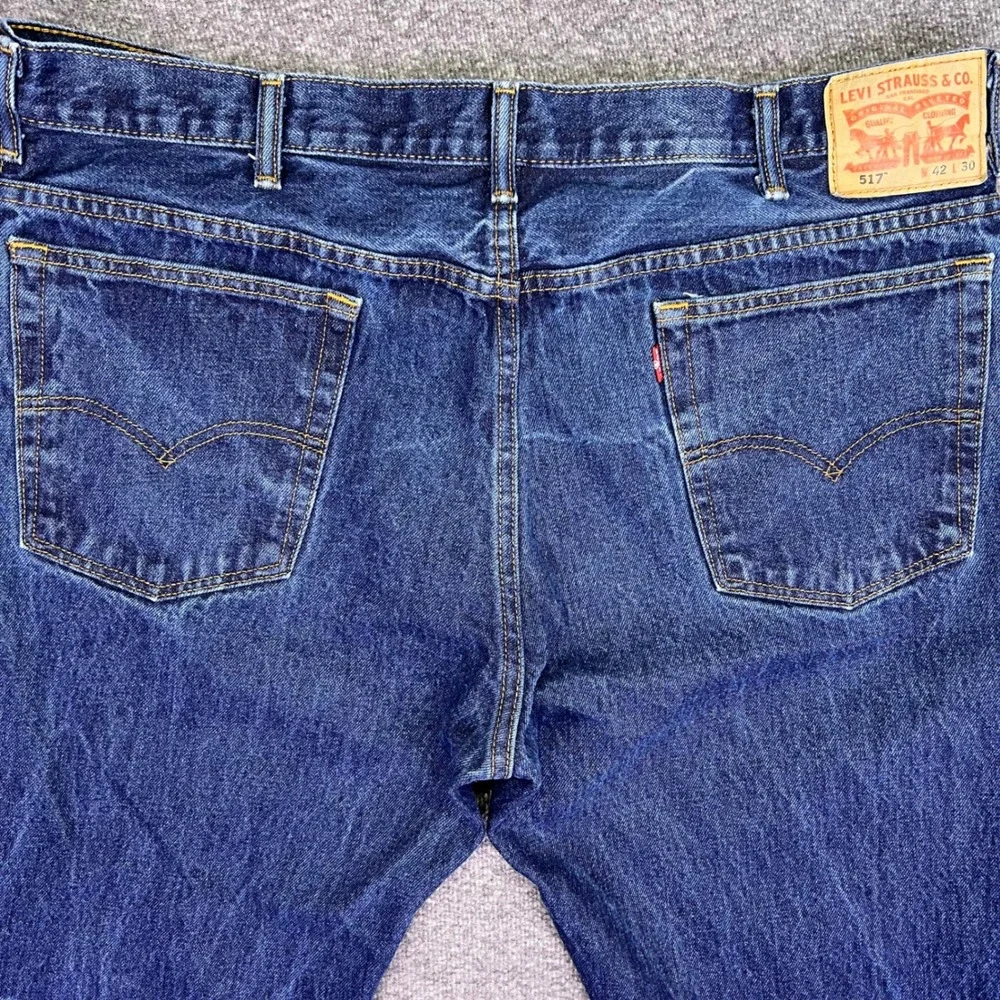 Levis 517 Jeans Mens 41x30 Dark Indigo Bootcut Denim Western Workwear Cowboy